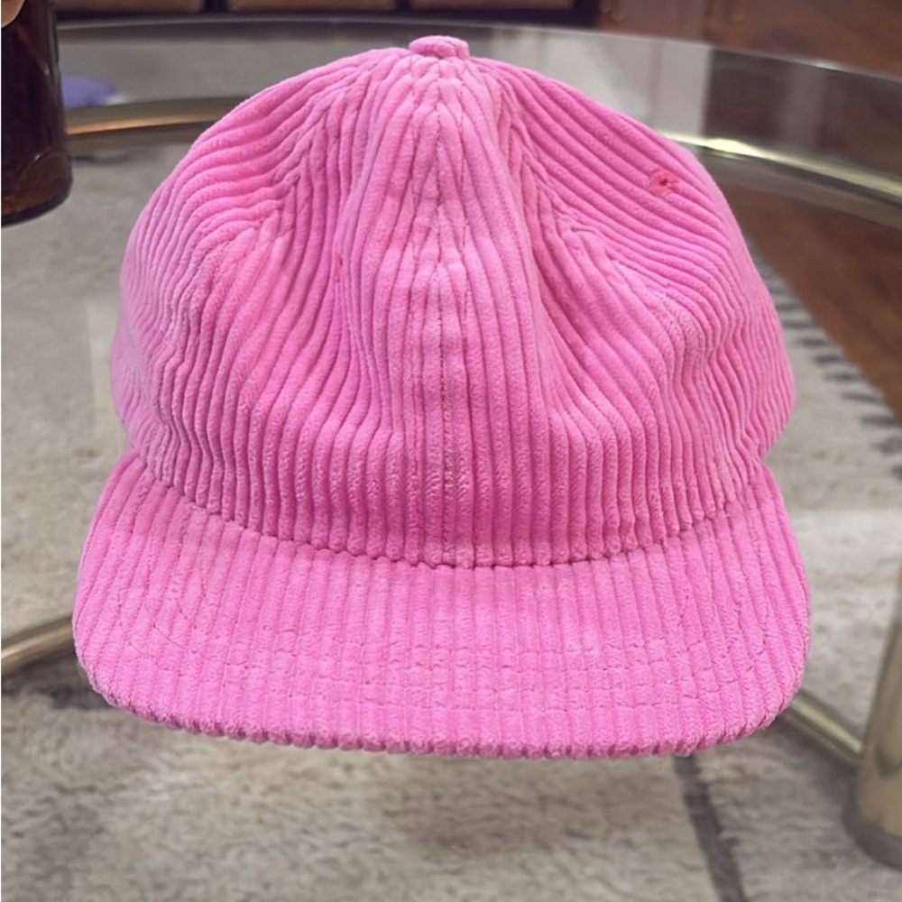 Pink Corduroy Baseball Cap